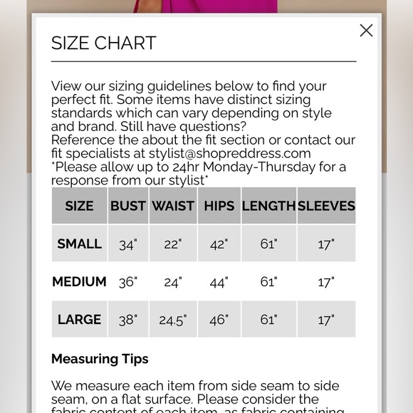 Red Dress Boutique fuchsia maxi - Picture 3 of 3